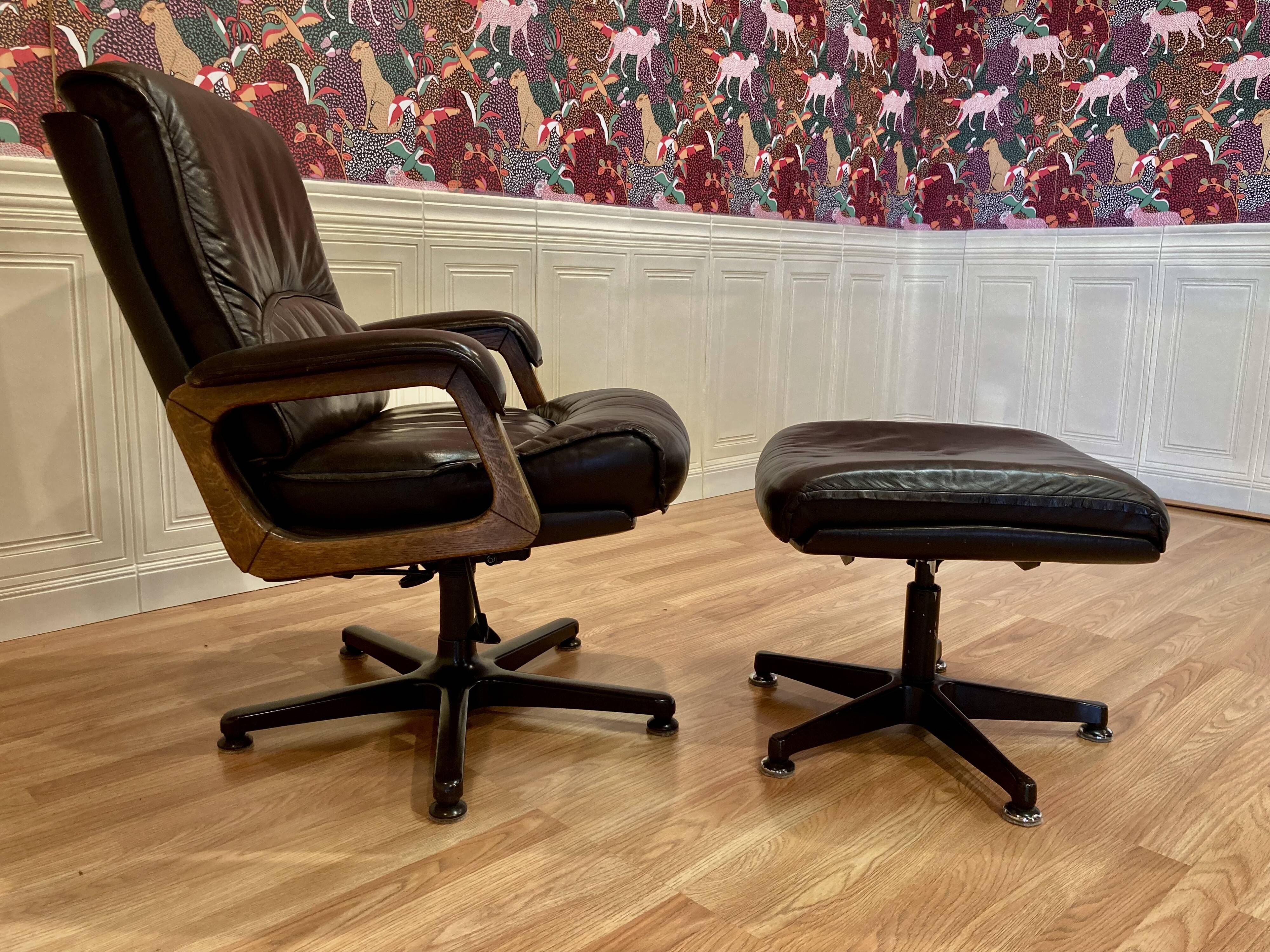 Armchair and its ottoman "Drabert" for "Gerd Lange" design 1960.