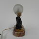 Art deco desk lamp sitting woman with globe