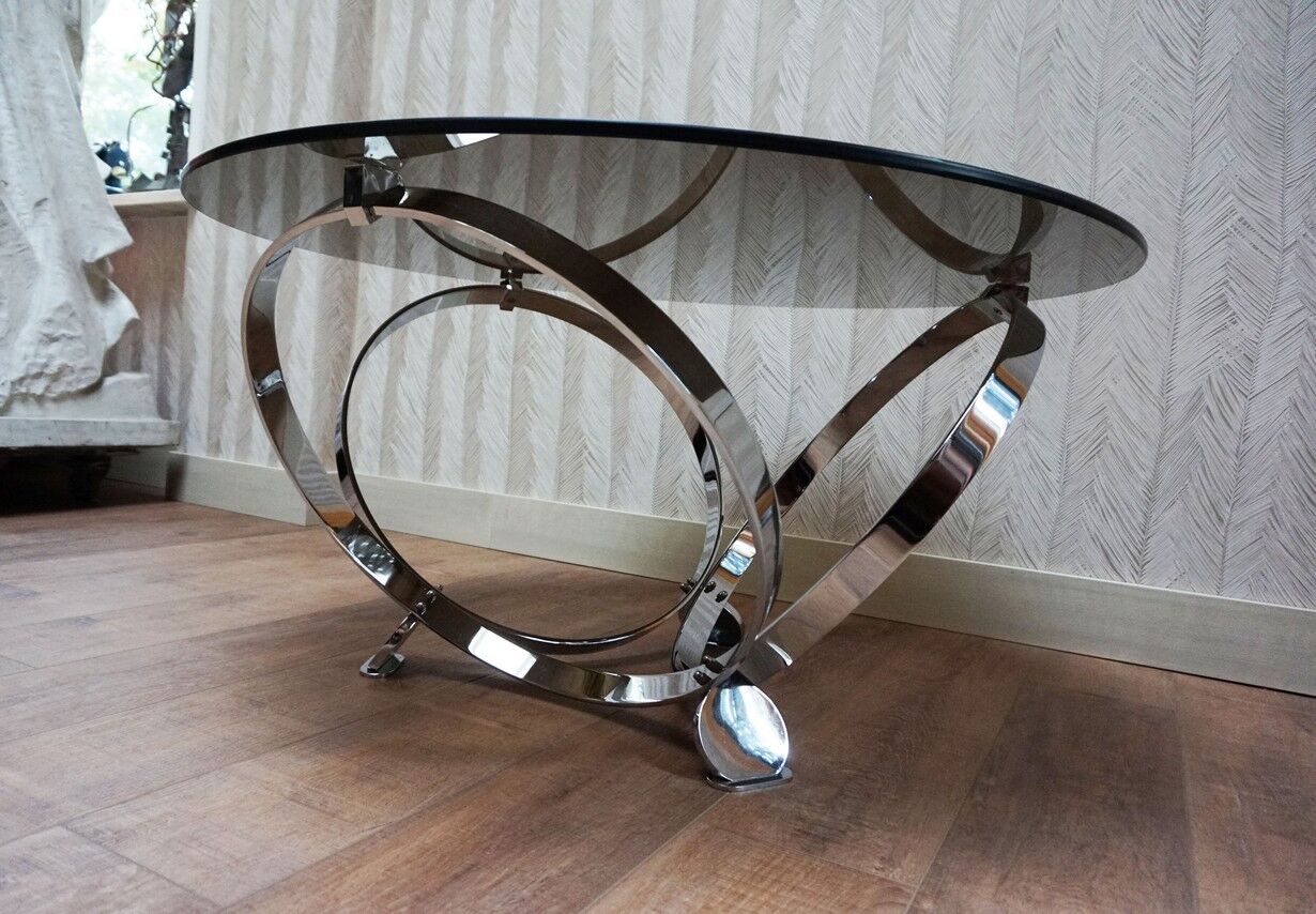 Mid-Century Space Age Round Coffee Table by Knut Hesterberg, 1960s