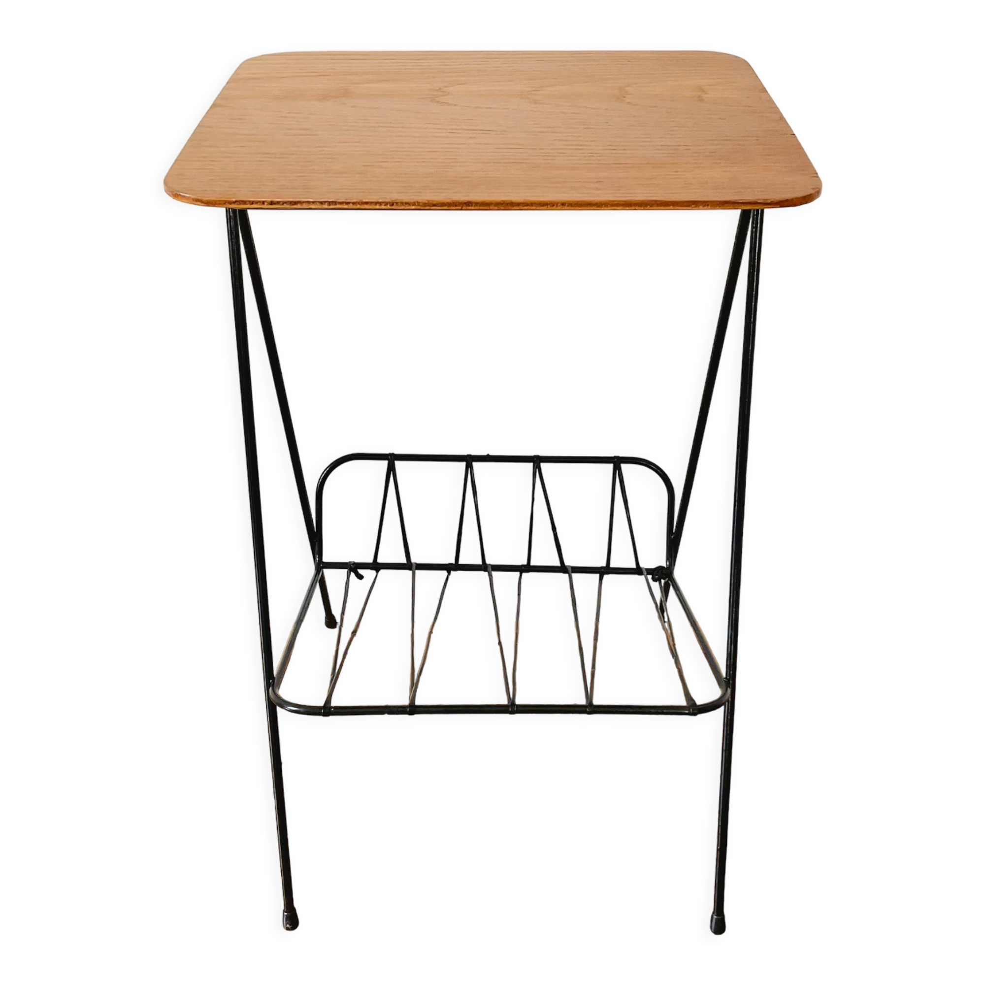 End of sofa metal and wood