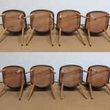 Suite of 8 baumann chairs, "essor" model – 1960s