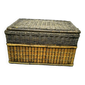 Wicker and bamboo trunk