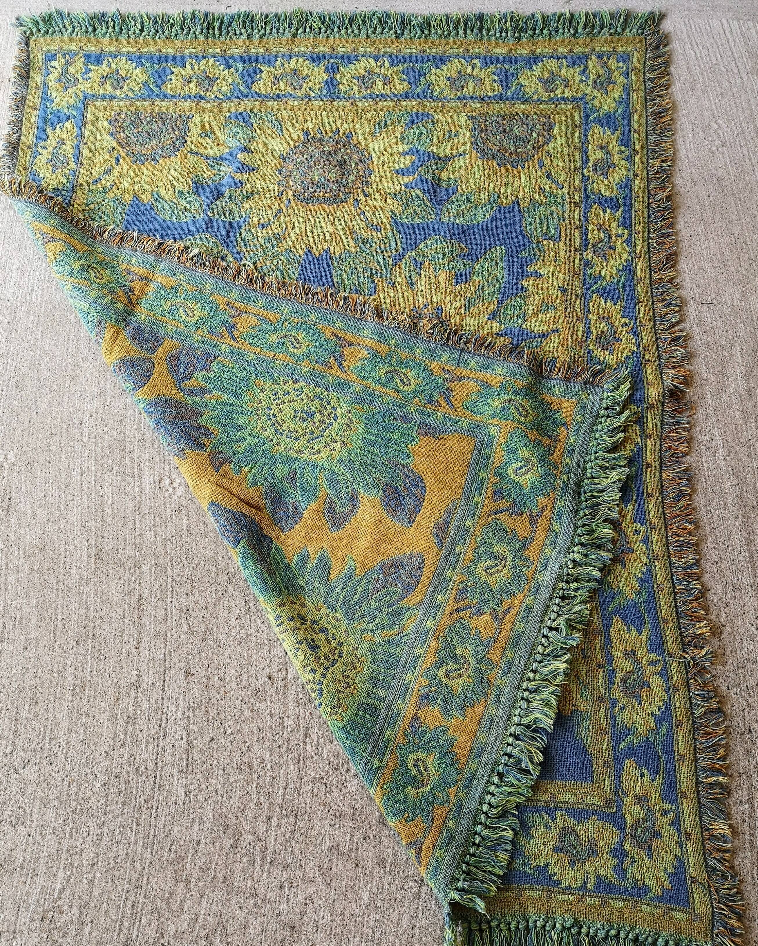 Jordan's "Tournesol" cotton kilim - 140x110cm