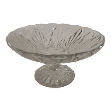 Glass pedestal bowl