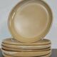 6 assiettes plates en grès Poterie Auger
