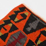 Turkish Red & Orange Tribal Vintage Kilim Rug, 168x295Cm