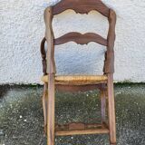 Provencal straw armchair in walnut