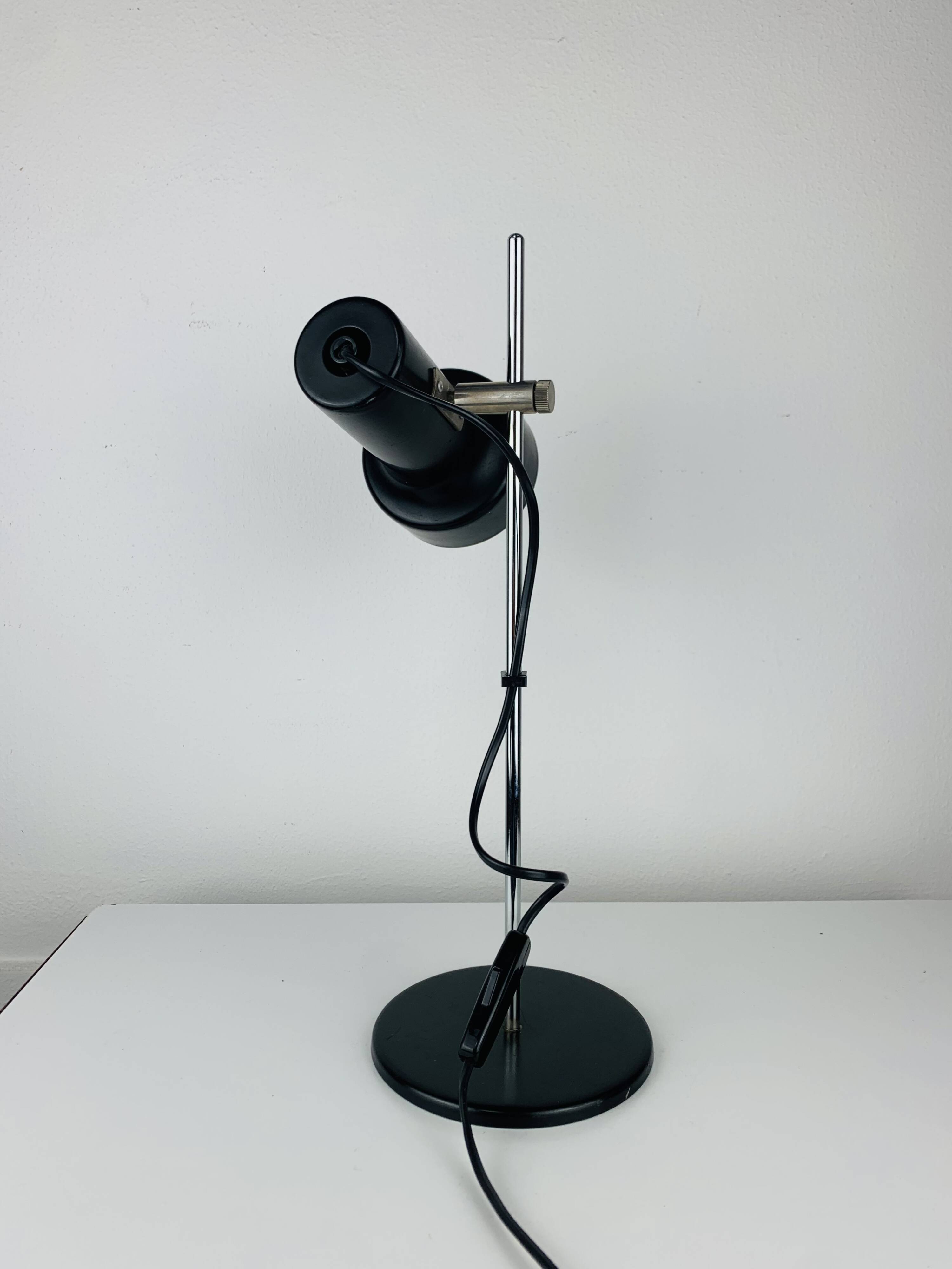 1960s black spot desk lamp, vintage