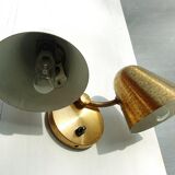 Double wall lamp adjustable brass cocottes