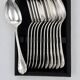 Twelve large Christofle Marly table spoons, silver-plated.