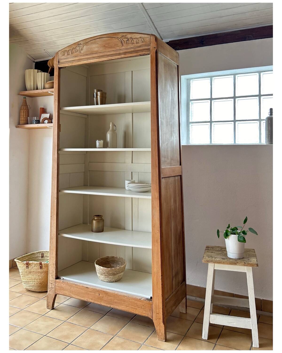 Vintage bookcase cabinet
