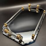 Beveled mirrored tray, Art Deco 1940, Saint-Gobain France