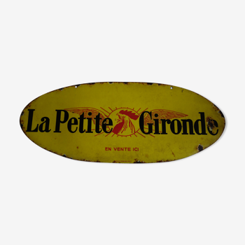 Enamel yellow plate "The small Gironde"