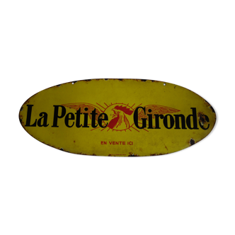 Enamel yellow plate "The small Gironde"