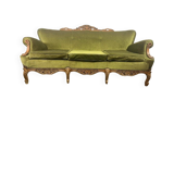 Vintage green baroque sofa / three-seater / sofa