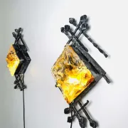 Brutalist Wall Lamps By Tom Ahlström And Hans Ehrlich For A + E Leuchte, Sweden Circa 1960S