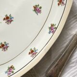 Oval serving dish M and S Berry small flowers and gilding old Limoges porcelain ACC-7108