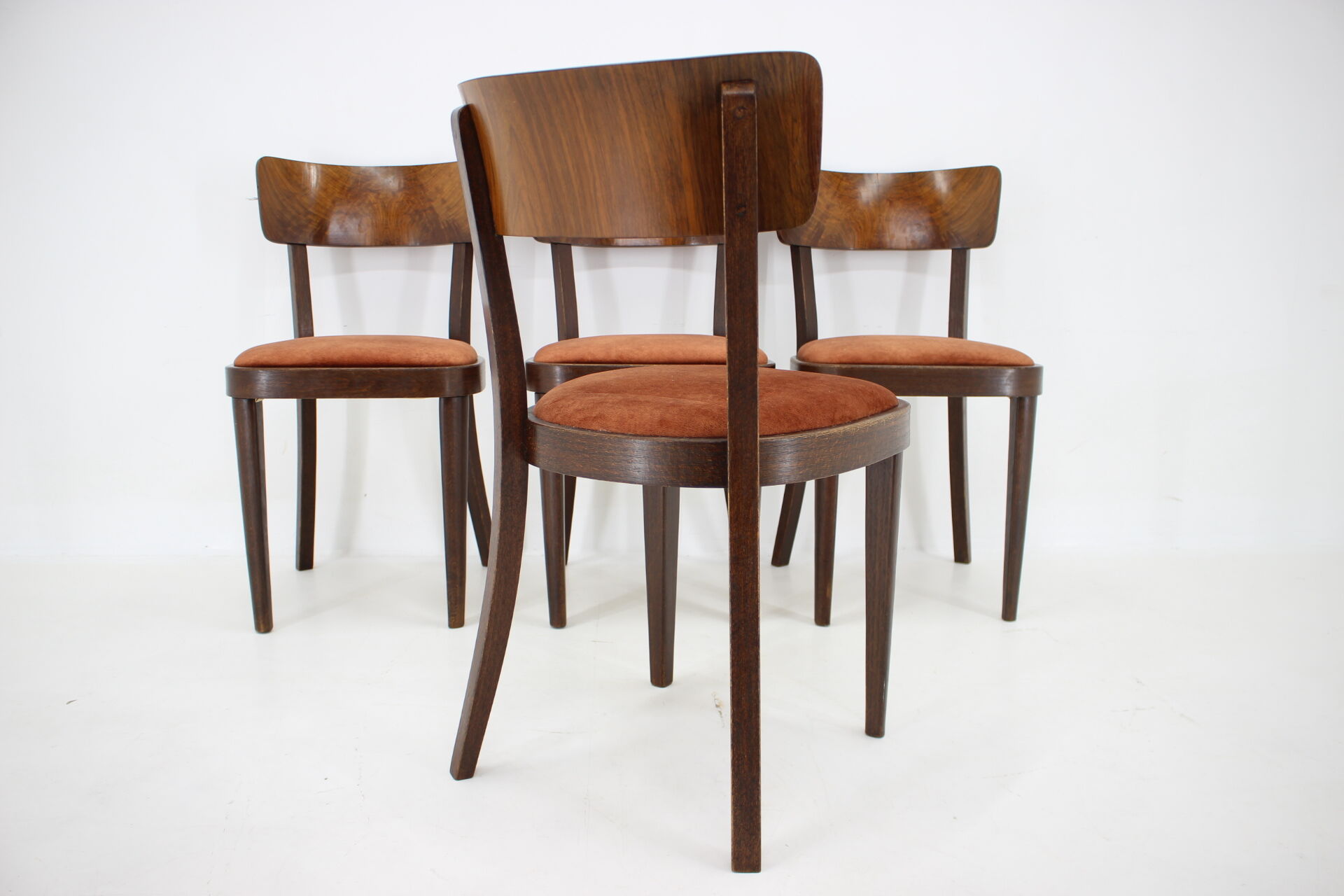 1940s Set of Four Dining Chairs ,Czechoslovakia