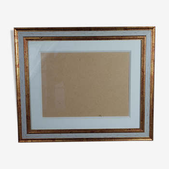 Frame gilded wood gold leaf 35,5x29,5 cm, foliage 30,5x24,5 cm + SB glass