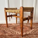 1960s woven seat stool