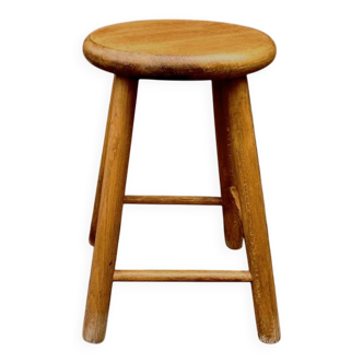 Vintage solid wood stool – 4 legs – Scandinavian style