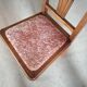 Lot de 2 chaises années 50 chêne et velours rose