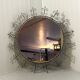 Huge round wrought iron wall mirror 1960’s