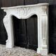 Louis XV style fireplace in Carrara marble, circa 1980