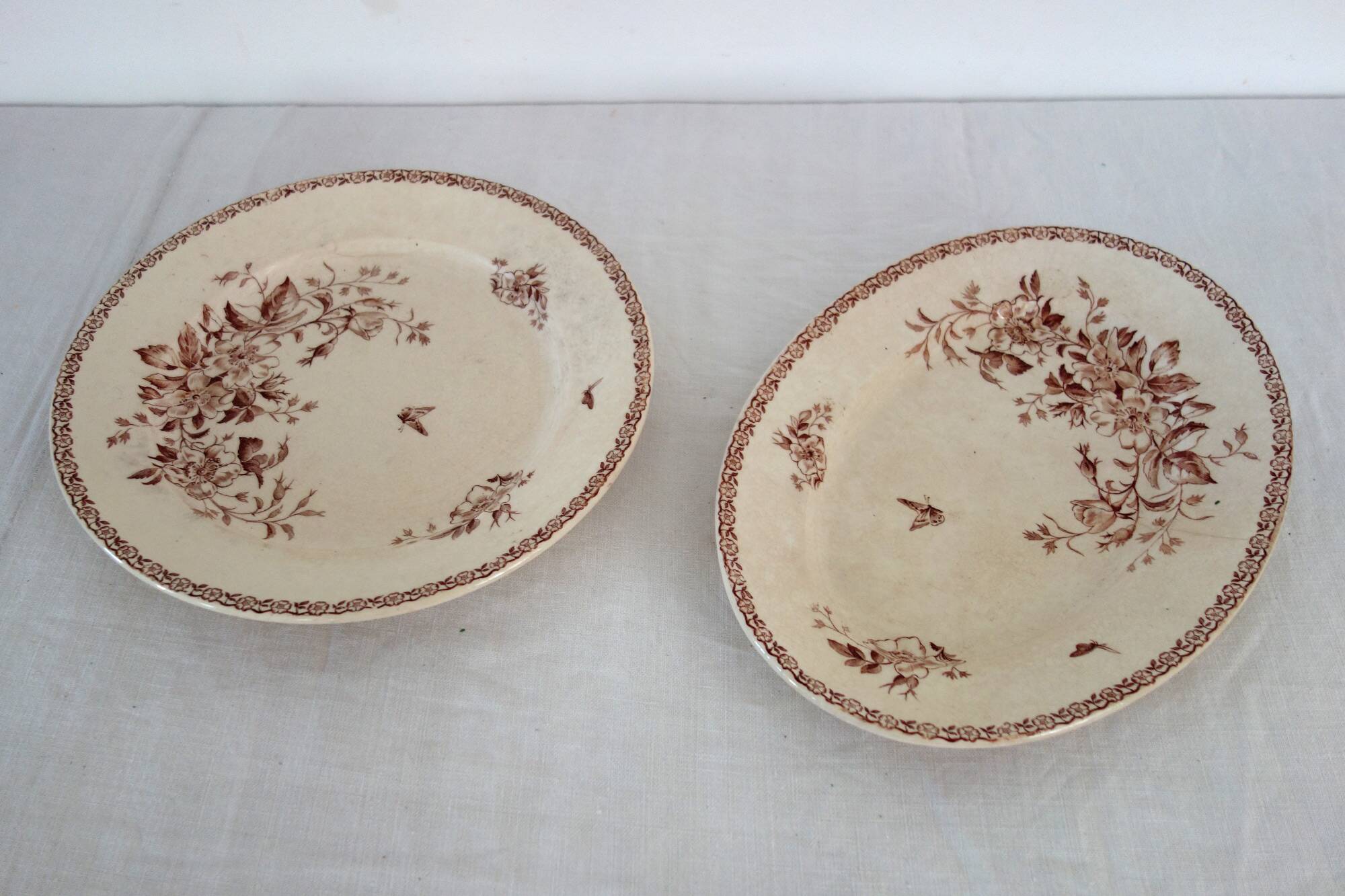 2 ironstone serving dishes Gien model Mai circa 1900