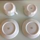 Two white cups with saucers by Apilco vintage 60-70s