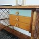Bureau Louis Sognot et sa chaise en rotin