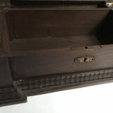 Boîte ancienne en bois marron des années 50