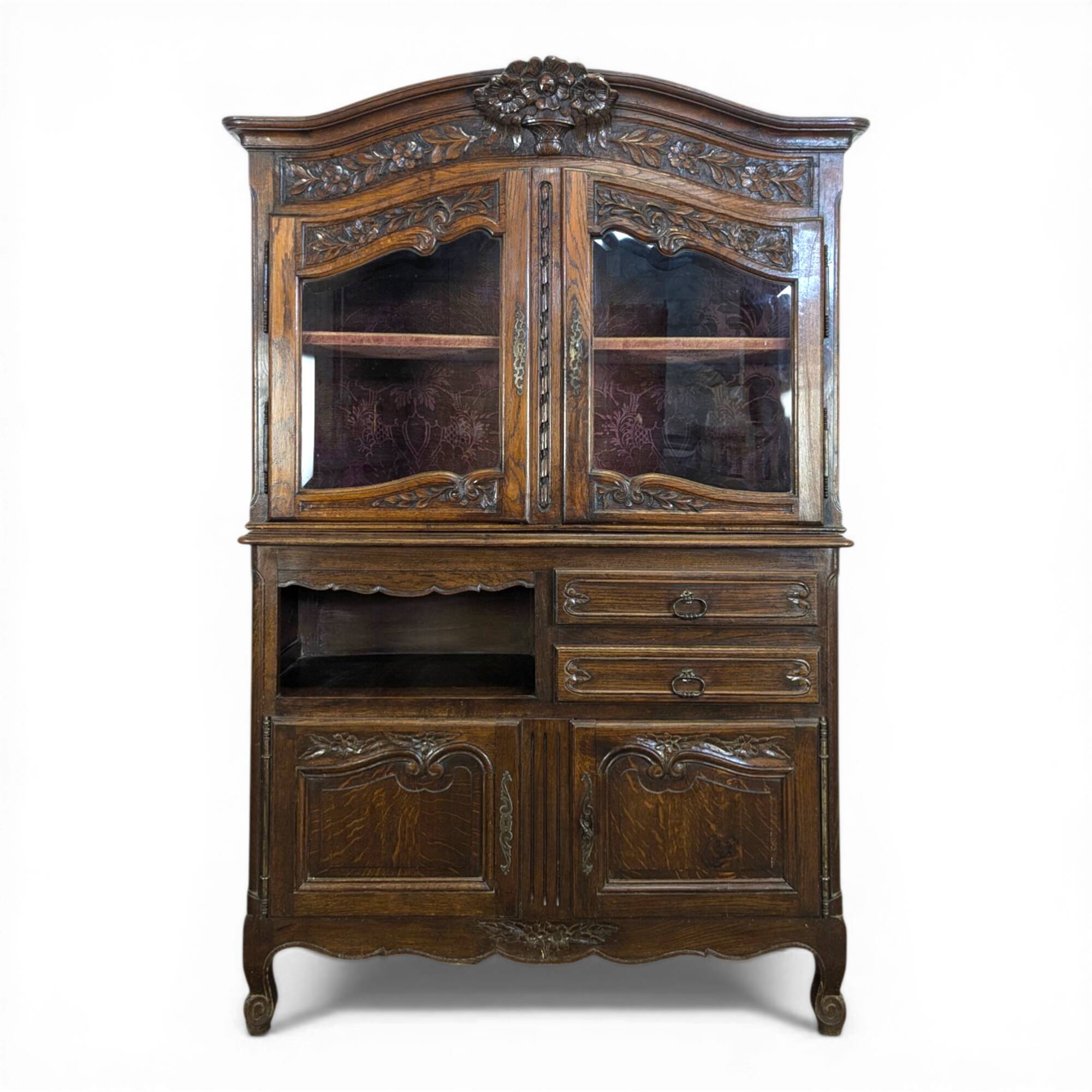 Norman oak glazed sideboard