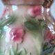 Vintage iridescent molded earthenware vase – 1950s/1960s