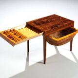 Severin Hansen sewing table in rosewood Haslev Denmark 1960
