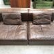 Large leather modular lounge sofa, 1970s