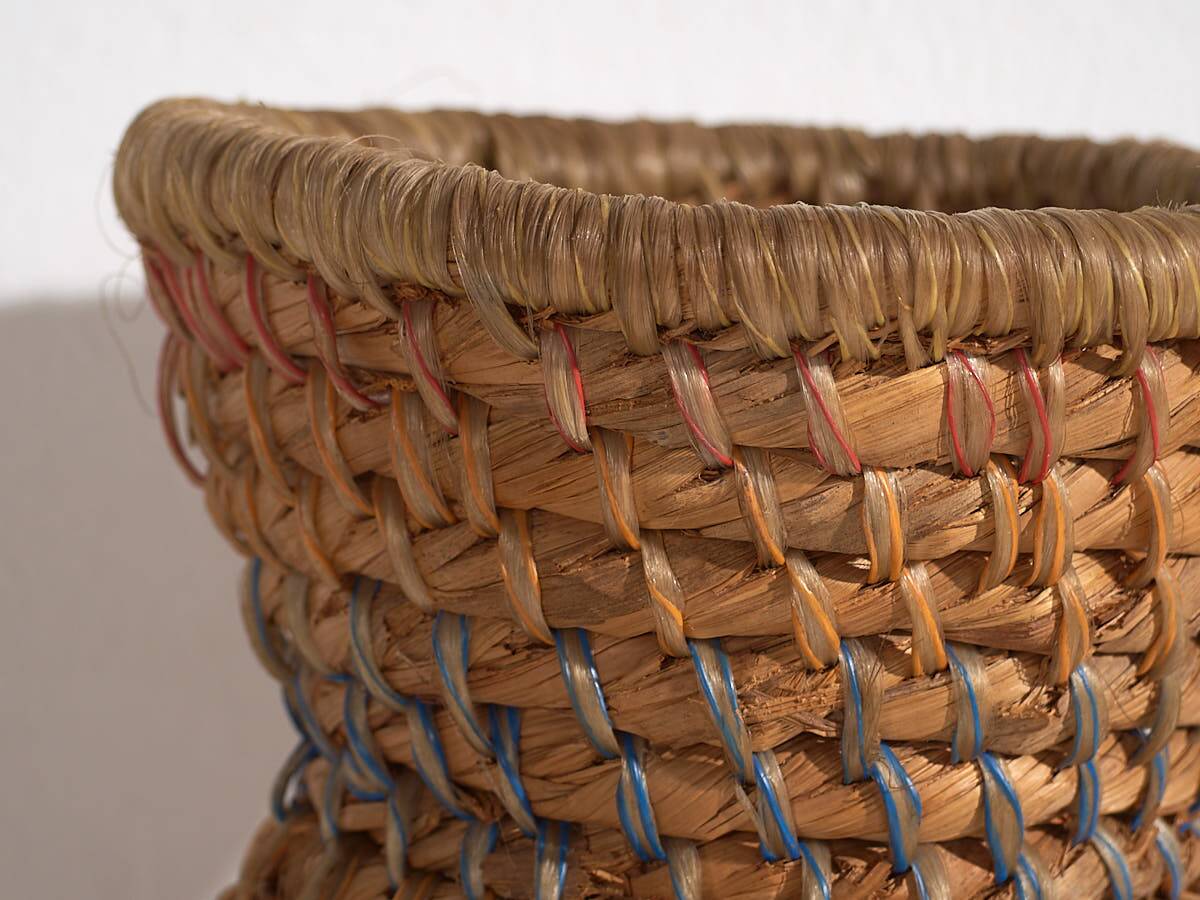 Large antique wicker vase (c.1920) #4