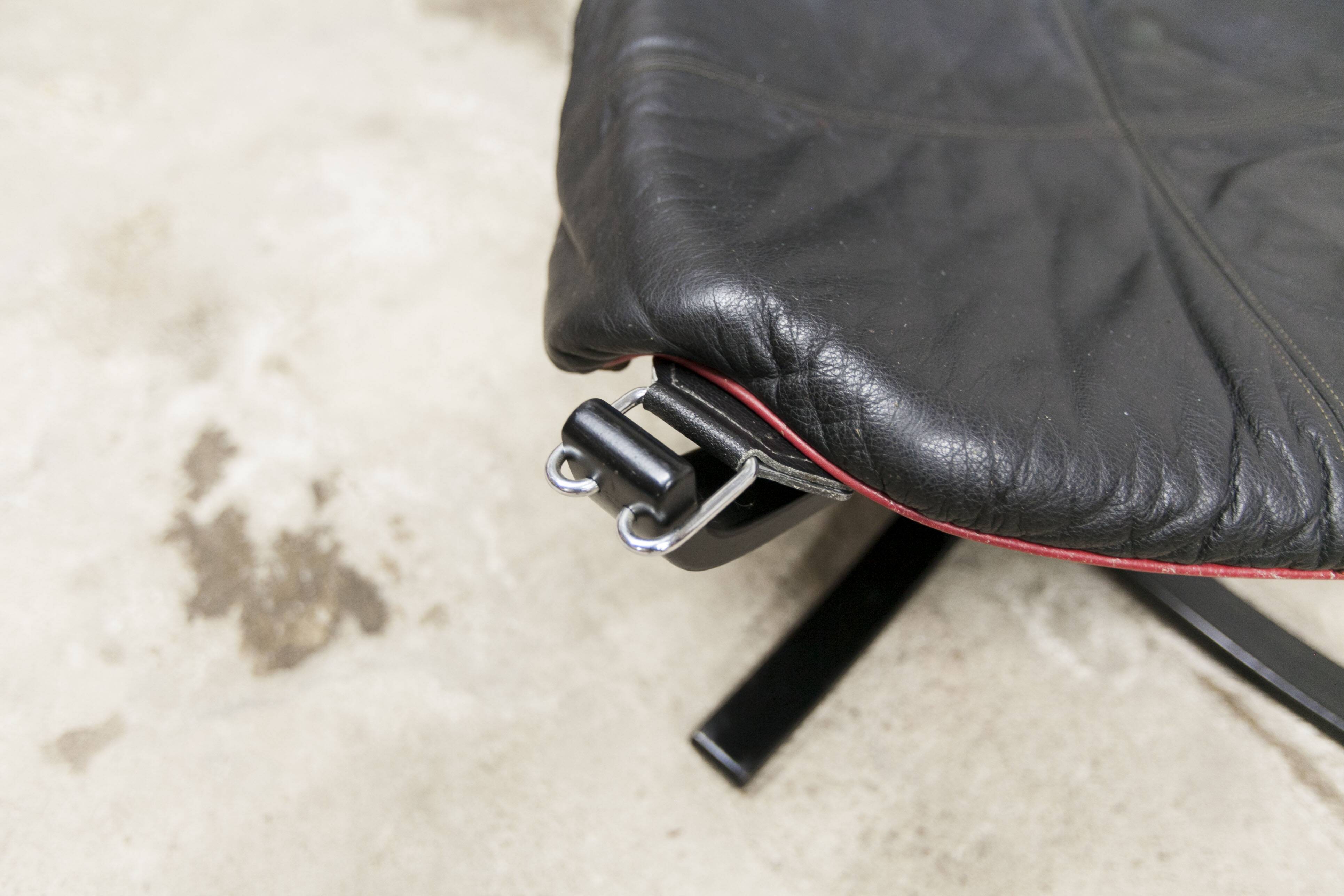 Set of armchair + ottoman viking p97 by Sigurd Russell for Poltrona Frau