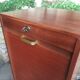 Wooden curtain filing cabinet, good general condition some traces of wear.