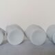 4 coquetiers poule porcelaine blanche