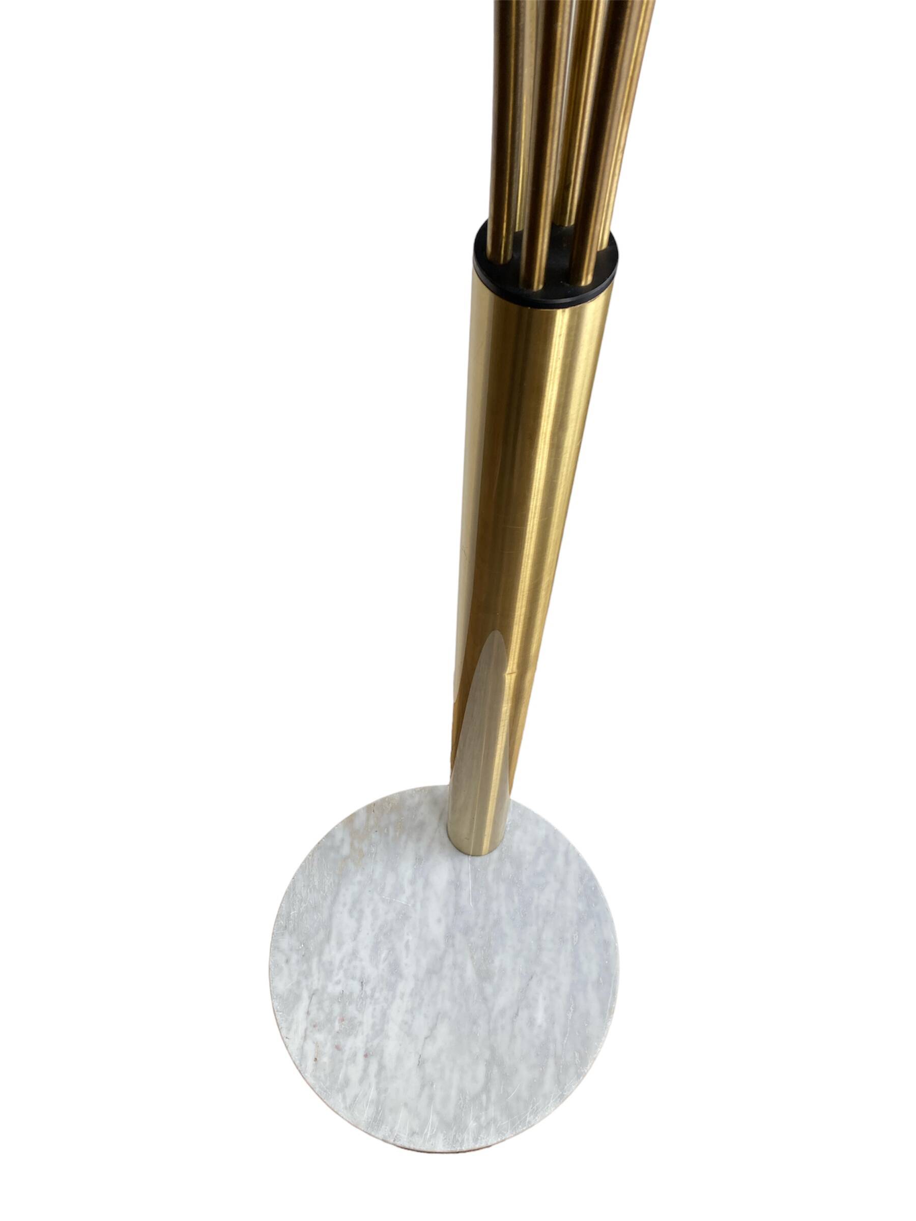 Large 6-branch arc floor lamp - Italy. 1950