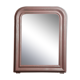 Louis Philippe style mirror patinated powder pink and silver, 58 cm