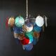 Vintage Murano glass chandelier with 10 lights, Italy 1980s