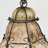 Blown glass lantern