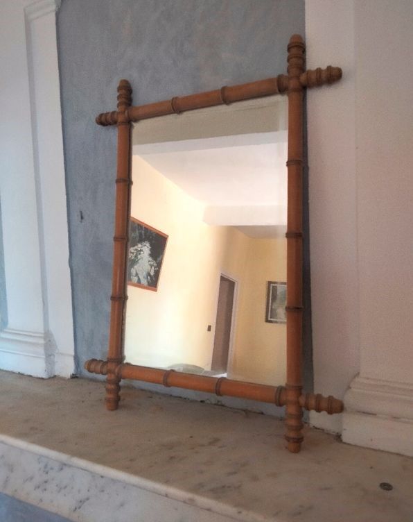 Vintage bamboo mirror