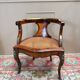 Louis XV style marquetry office chair, 19th century.