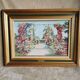 Tableau terrasse fleurie par Montagneux Henri