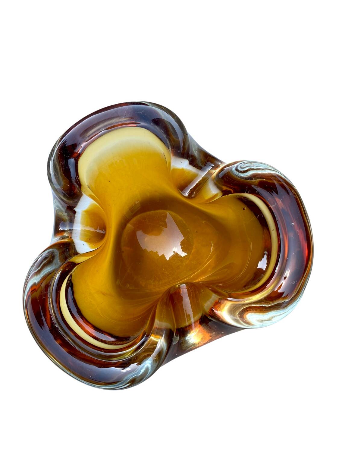 Murano ashtray from the 70s in blown glass