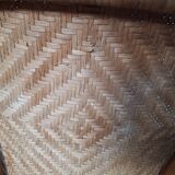 Pair of armchairs in braided rattan 70s