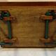 Bureau d’écolier pliant bois et métal